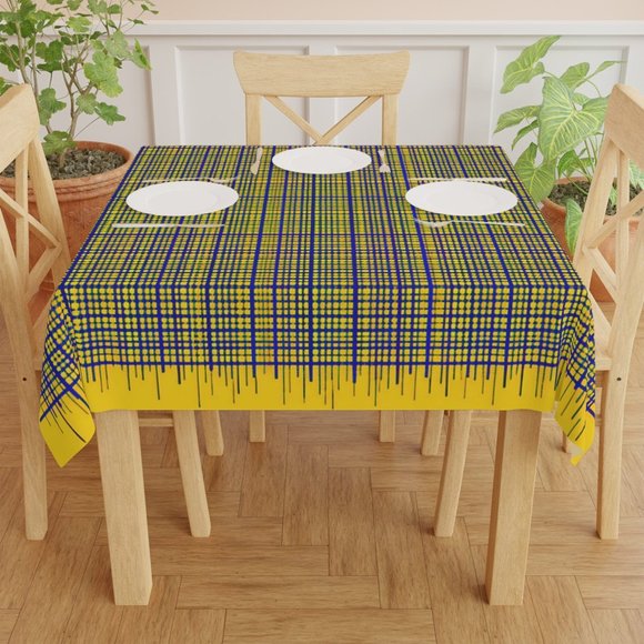 Yellow Tablecloth | gift Tablecloth | Tea party tablecloth | Square - Picture 4 of 5